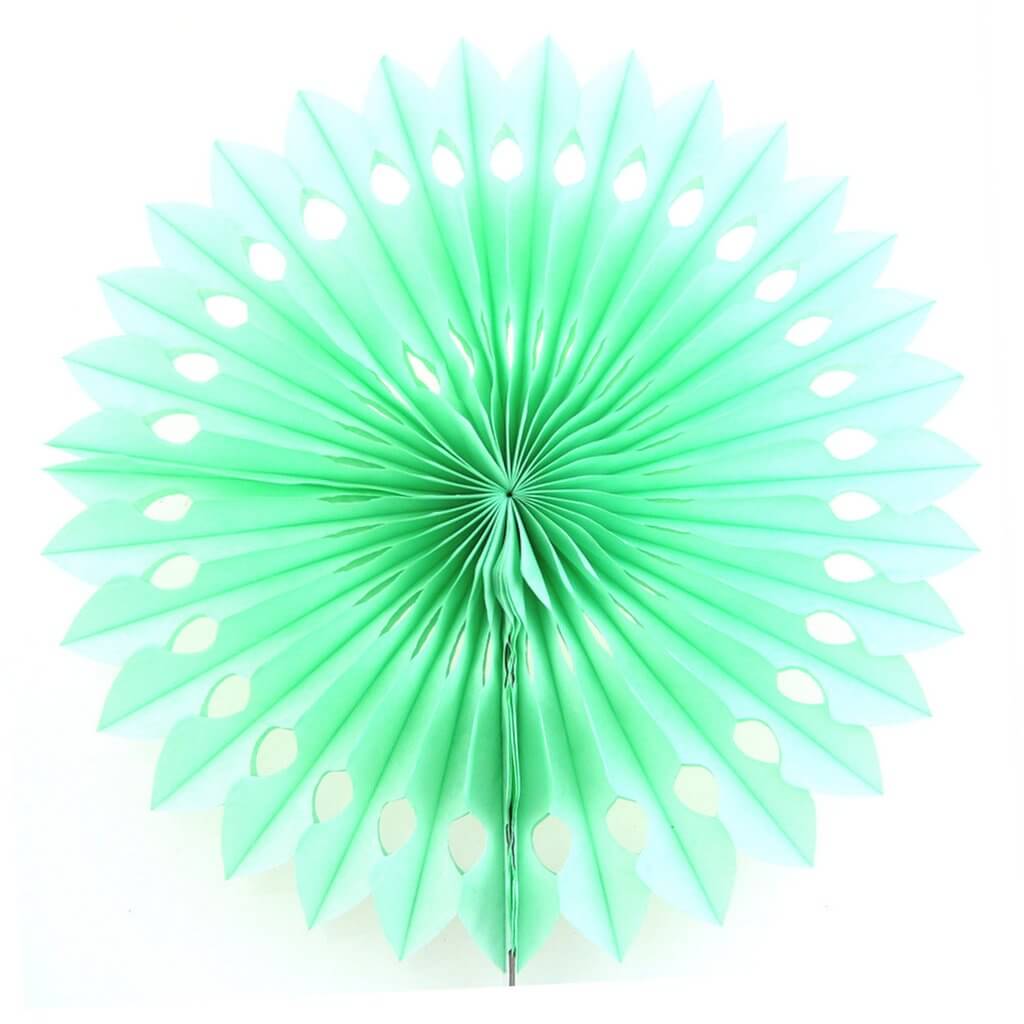 Apple Green Tissue Paper Decorative Party Fan - 5 Sizes