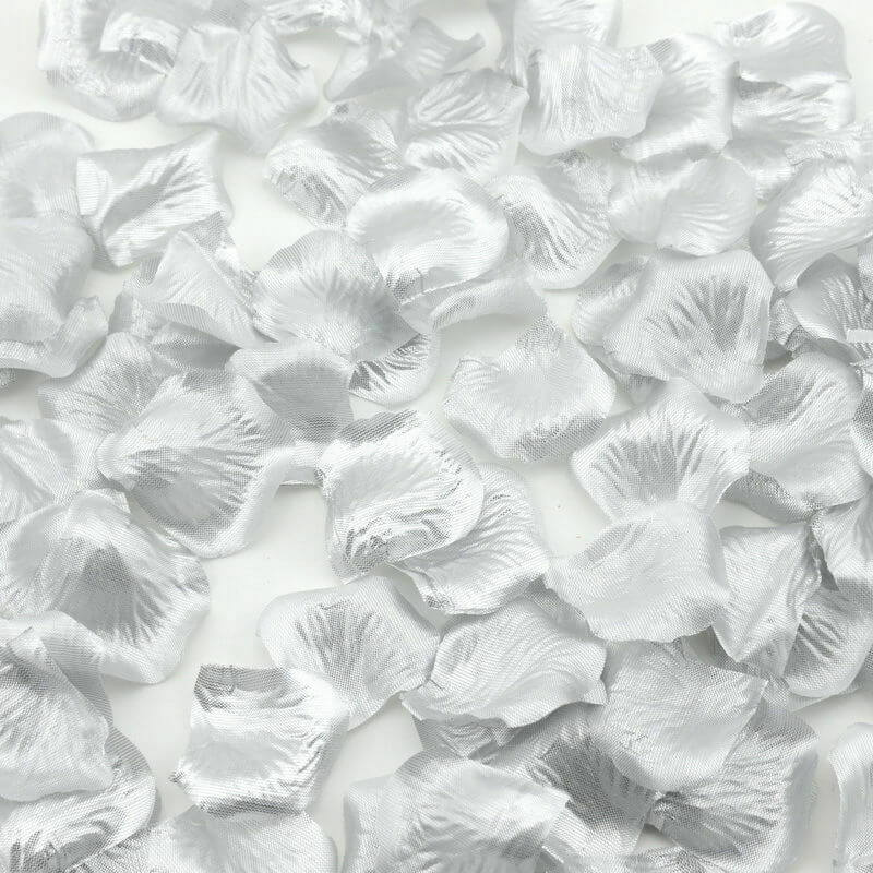 Online Party Supplies Australia Artificial Fake Realistic Silk metallic silver Wedding Rose Petals