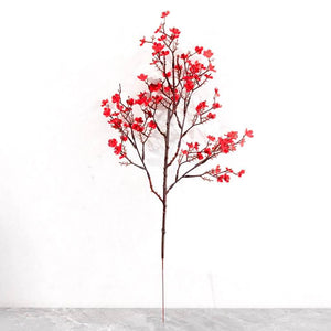 Artificial Cherry Blossom Flower Branches - red
