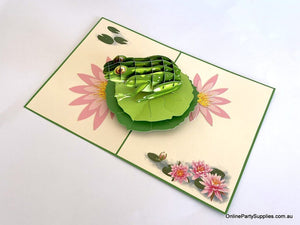 Handmade Green Tree Frog 3D Greeting Card - Australian Native Animal Pop Up Cards