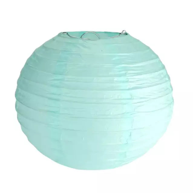 Baby Blue Round Chinese Paper Lantern - 4 Sizes