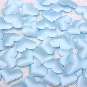 Heart Fabric Confetti Table Scatters - Baby Blue