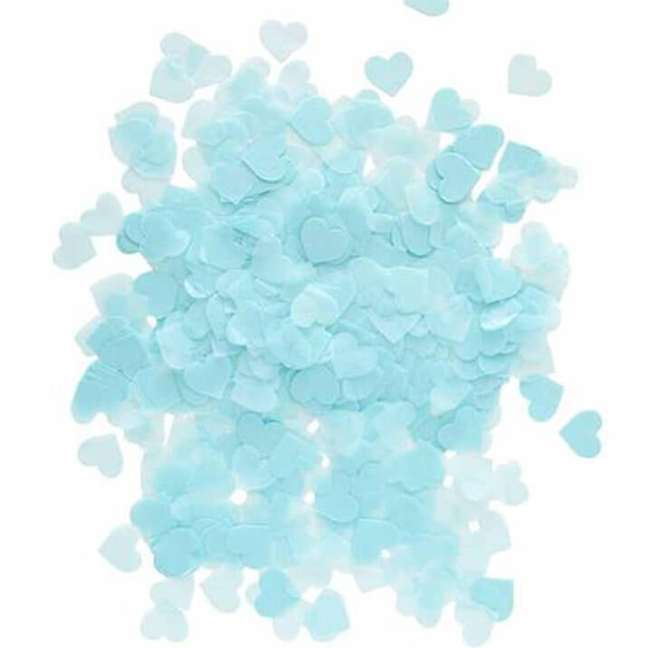 20g Heart Shaped Tissue Paper Confetti Table Scatters -Baby Blue