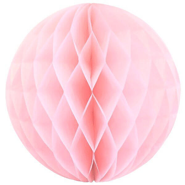 Baby Pink Paper Hanging Honeycomb Ball - 15cm