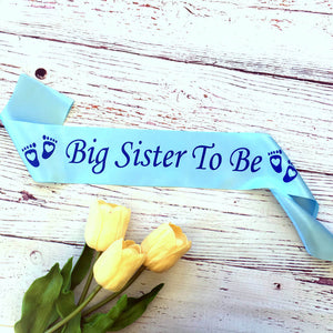 Blue Online Party Supplies Big Sister To Be Baby Shower Gender Reveal Maternity Satin Sash