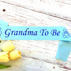 Blue Online Party Supplies Grandma To Be Baby Shower Gender Reveal Maternity Satin Sash