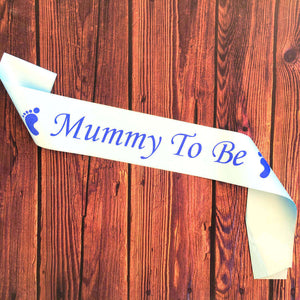 Blue Online Party Supplies Mummy To Be Baby Shower Gender Reveal Maternity Satin Sash