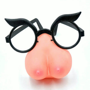 Stag Party Novelty Fun Boobie Nose Plastic Glasses