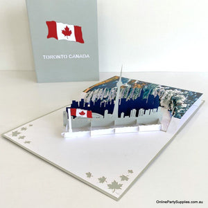 Handmade The Toronto Skyline in Canada Pop Card
