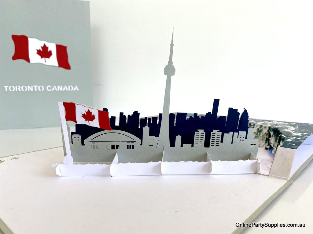 Handmade The Toronto Skyline in Canada Pop Card