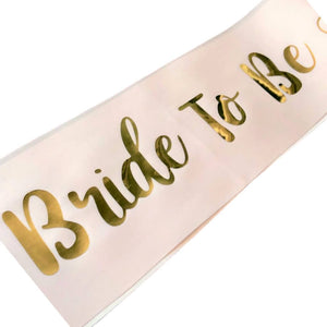 Champagne Pink 'Bride To Be' w/ Hearts Sash