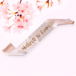 Champagne Pink 'Mother Of The Groom' Bachelorette Party Satin Sash