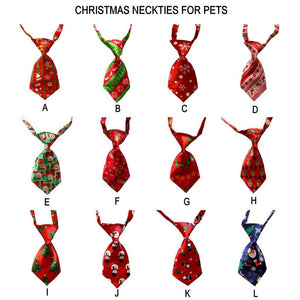 Cute Mini Christmas Neckties for Pets - Xmas Novelty and Costume and Outfit Accessories for Dogs and Cats