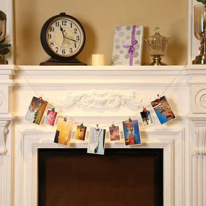 Christmas Wooden Photo Hanging Peg 24 Pack - Xmas Card Holders, Photo Clips, Xmas Hanging Decorative Ornaments