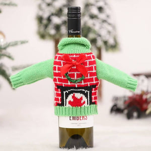 Woolen Christmas Wine Bottle Sweater