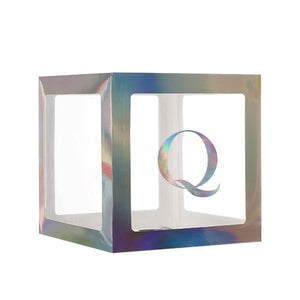Laser Silver Alphabet Letter Balloon Box - Letter Q