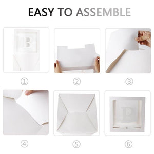 How to assemble clear transparent baby balloon cube boxes instructions