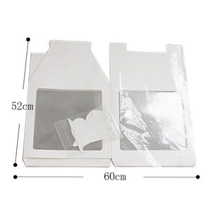 Transparent & White BABY Balloon Cube Boxes - Baby Shower and Gender Reveal Party Decorations