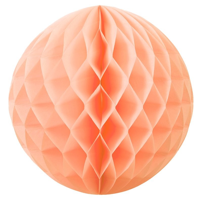 Decorative Coral Paper Honeycomb Ball
