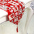 Red Check Christmas Table Runner with Tassels