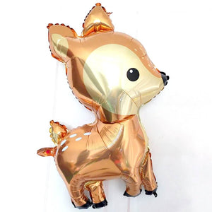 Cute Brown Woodland Deer Shaped Foil Balloon