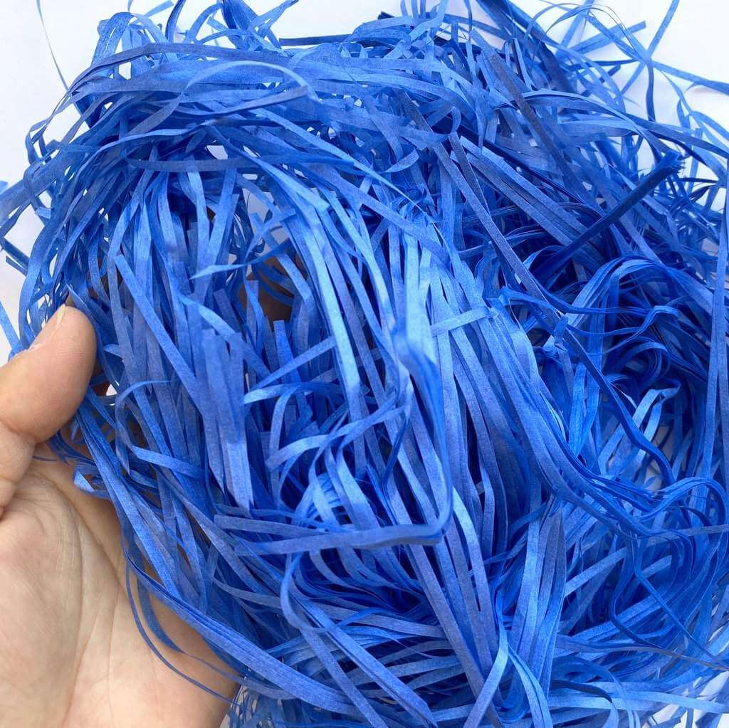 Coloured Shredded Tissue Paper 50g Bag - Dark Blue