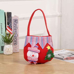 Felt Christmas Candy Bag with Handles - 4 Designs
