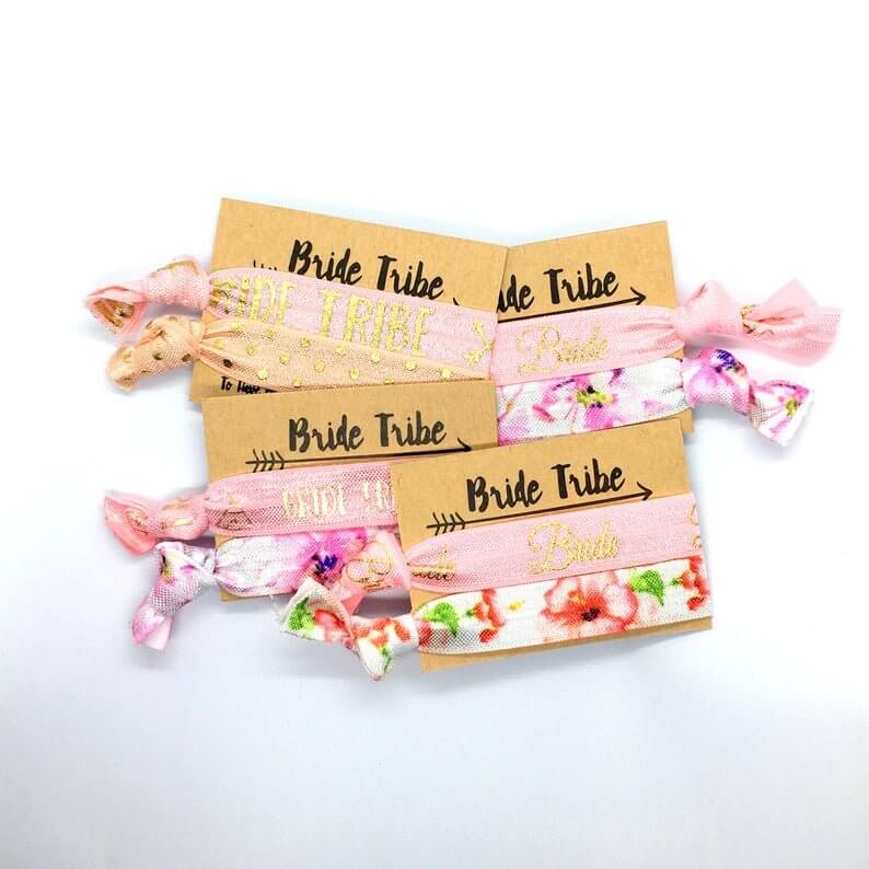Tropical Floral Hair Tie for flower girls hen party favours bridesmaid gifts