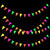 4.4m Neon UV Reactive Triangle Paper Banner Bunting