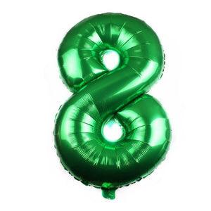 40" Jumbo Green 0-9 Number Foil Balloons number 8