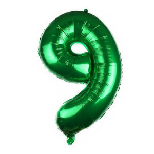 40" Jumbo Green 0-9 Number Foil Balloons number 9