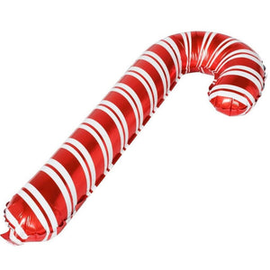 Giant Christmas Candy Cane Shaped Foil Balloon - Candyland Buffet Party Theme / Christmas Tree Hanging Decorations
