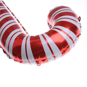 Giant Christmas Candy Cane Shaped Foil Balloon - Candyland Buffet Party Theme / Christmas Tree Hanging Decorations