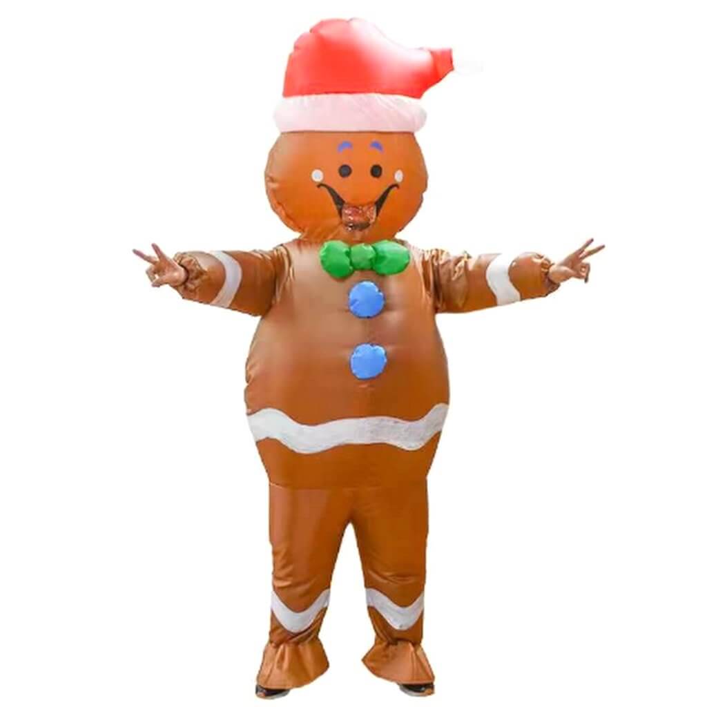 Giant Inflatable Gingerbread Man Blow Up Costume Suit