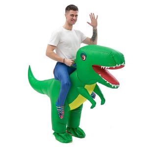 Giant Inflatable Green T-Rex Dinosaur Blow Up Costume Suit