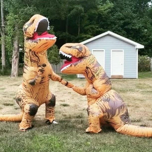 Giant Inflatable Brown T-rex Dinosaur Blow Up Costume Suit