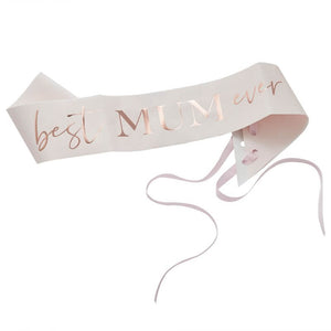 Ginger Ray 'Best MUM ever' Rose Gold Paper Sash