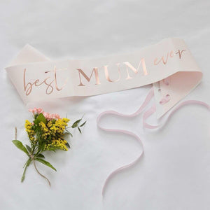 Ginger Ray 'Best MUM ever' Rose Gold Paper Sash