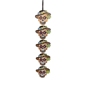 Glitter Cinco De Mayo Skull Door Hanging Ornament