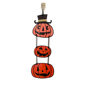 Glitter Laughing Halloween Pumpkin Door Hanging Ornament
