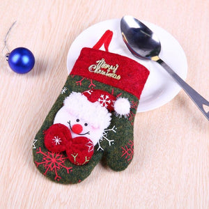 Glove Shaped Christmas Cutlery Holder - Xmas Tableware Decorations - Online Party Supplies