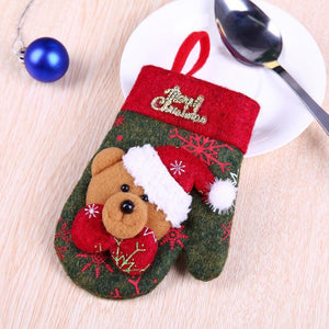 Glove Shaped Christmas Cutlery Holder - Xmas Tableware Decorations - Online Party Supplies
