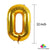 Gold Birthday Number 1 Foil Balloon Bouquet (Pack of 6pcs) - Online Party Supplies
