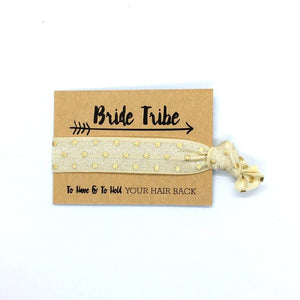 Online Party Supplies Gold Dot Bridal Ivory Cream Hair Tie Bridal Wristbands Bracelets Headpieces