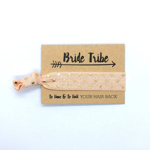 Online Party Supplies Gold Dot Light Pink Bridal Hair Tie Bridal Wristbands Bracelets Headpieces