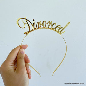 Premium Quality Metal Gold Divorced Tiara - Divorce Party Decorations
