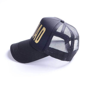 Online Party Supplies Glitter Print Squad Snapback Mesh Baseball Cap Trucker Hat