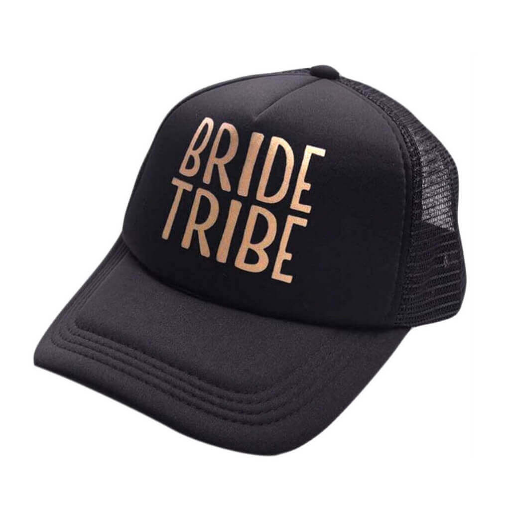 Online Party Supplies Glitter Print Bride Tribe Snapback Mesh Baseball Cap