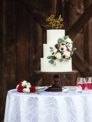 Gold Mirror Acrylic 'Bride To Be' Wedding Bridal Shower Cake Topper