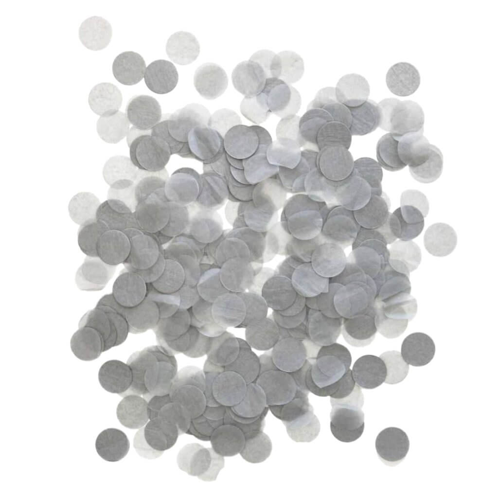 20g Circle Tissue Paper Party Confetti Dots - Grey